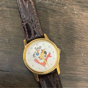 Kellogg’s Tony the Tiger Brown Leather Vintage Women’s Watch